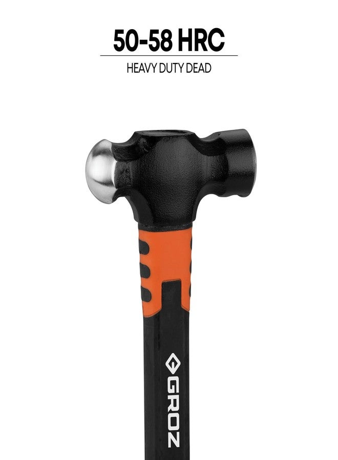 Groz Ball Pein Hammer, 226 gms 12" Fibreglass Handle with Overstrike Protection | 25% Wider Neck | Ball Pein Hammer for Bending, Shaping, Nailing | BPFG/8/12 (226 gms | 12" Handle) - Image 3
